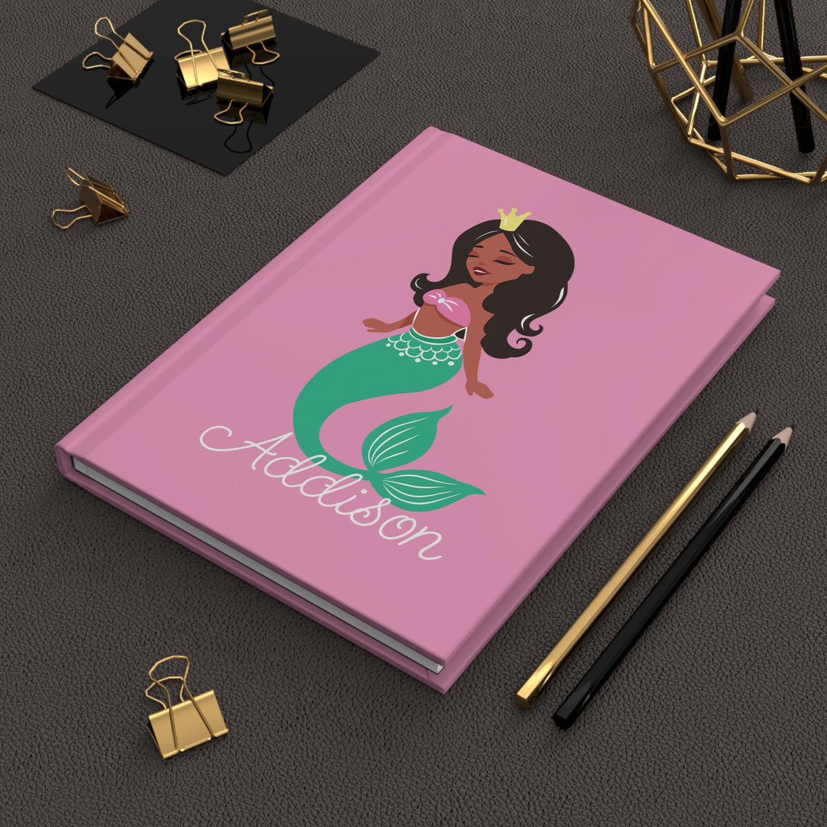 Crowned Mermaid Hardcover Journal