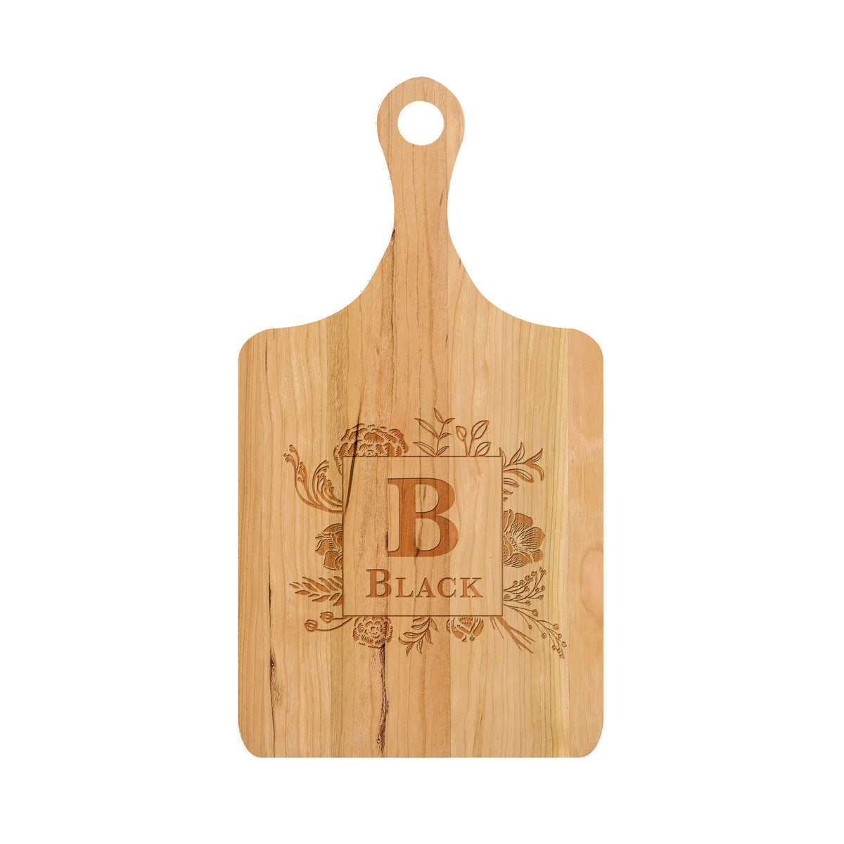 Floral Border Monogram Cutting Board