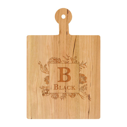 Traditional Monogram with Floral Boarder - 006