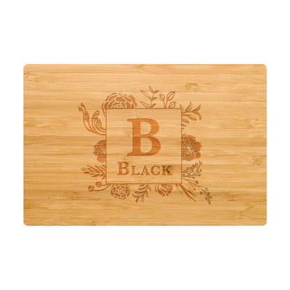 Traditional Monogram with Floral Boarder - 006