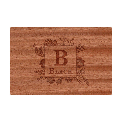 Traditional Monogram with Floral Boarder - 006
