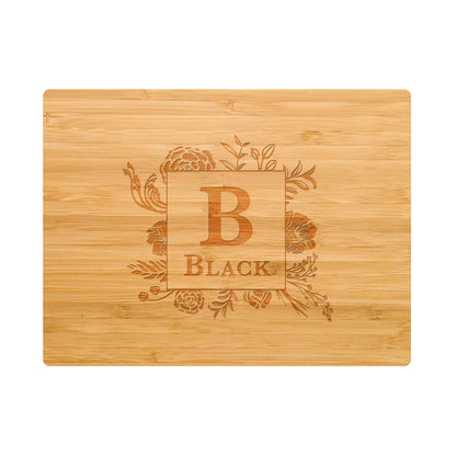 Traditional Monogram with Floral Boarder - 006