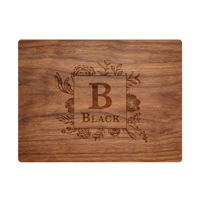 Traditional Monogram with Floral Boarder - 006