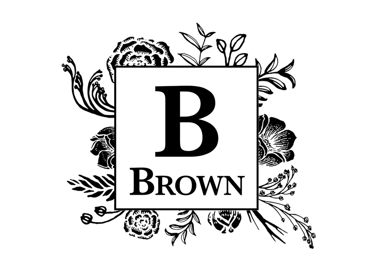 Floral Border Monogram Cutting Board