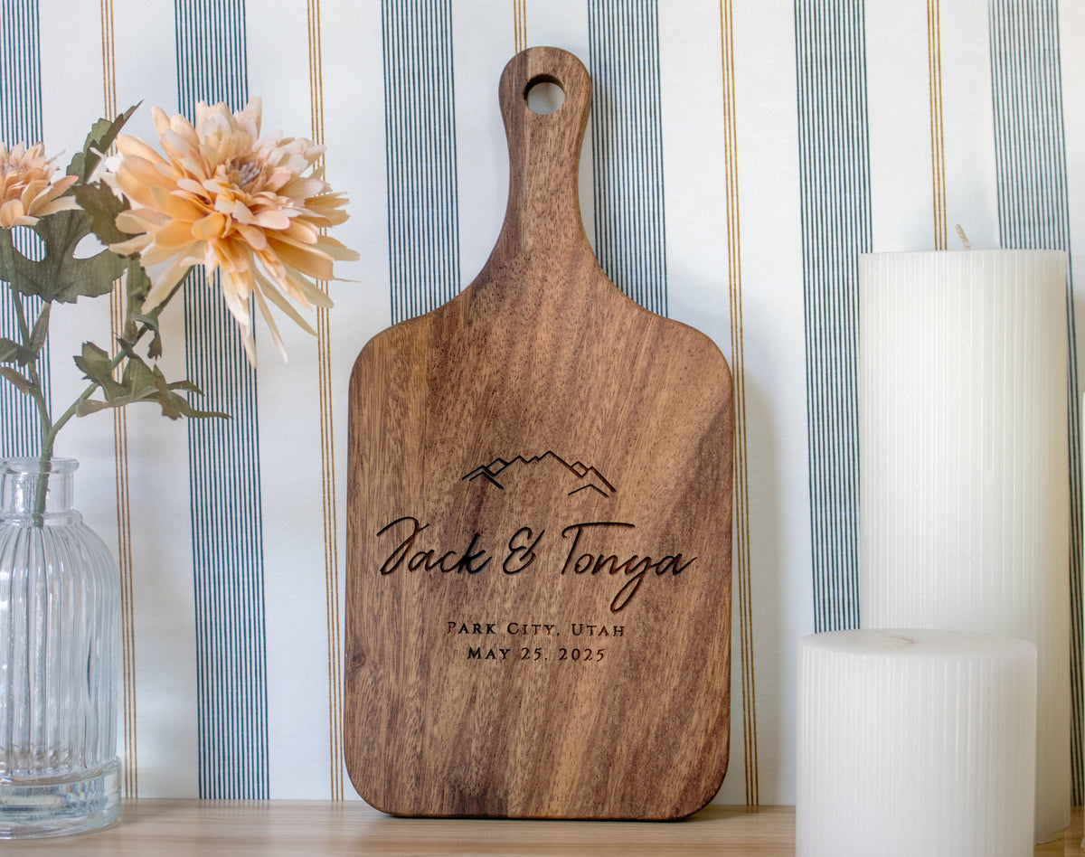 Mountain Wedding Cutting Board