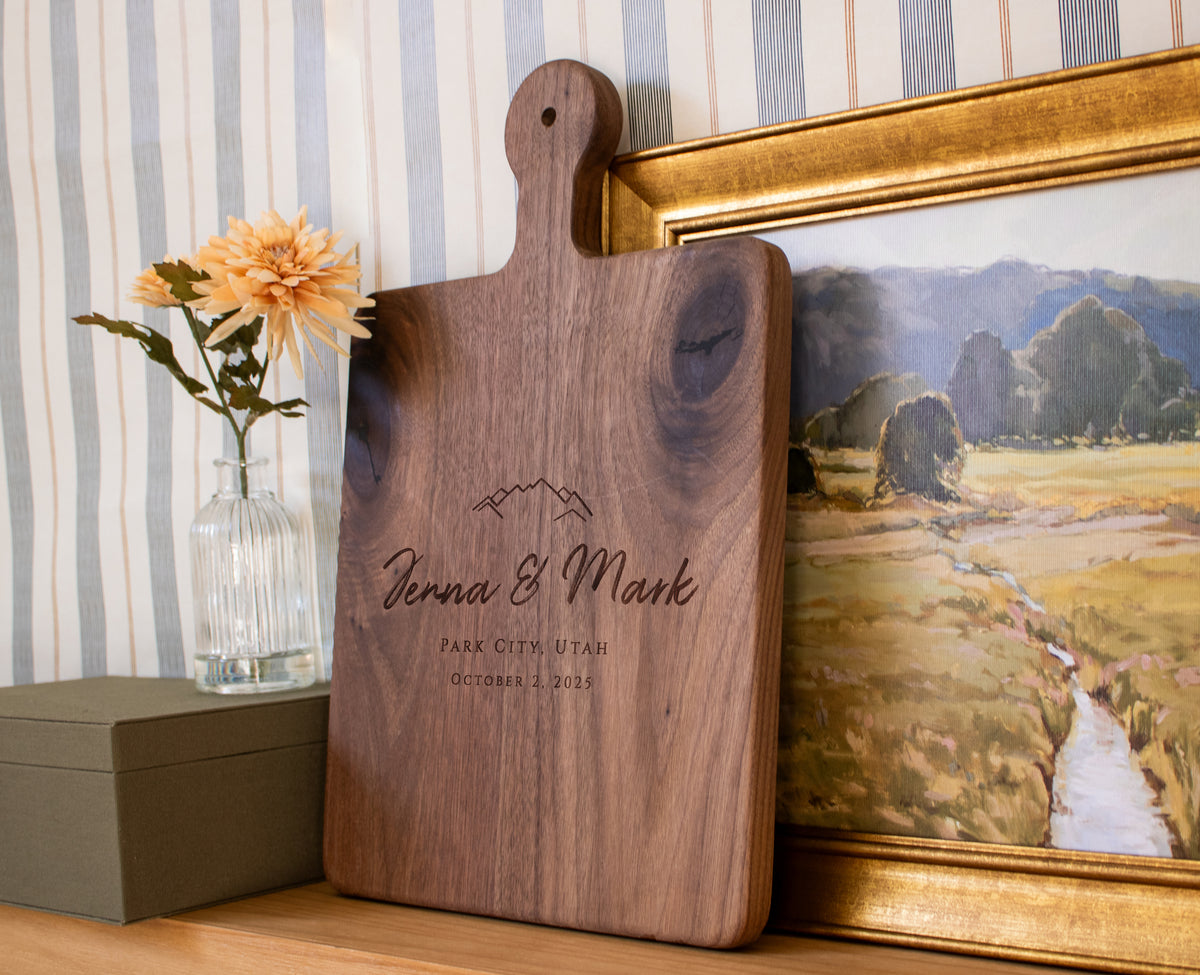 Mountain Wedding Cutting Board