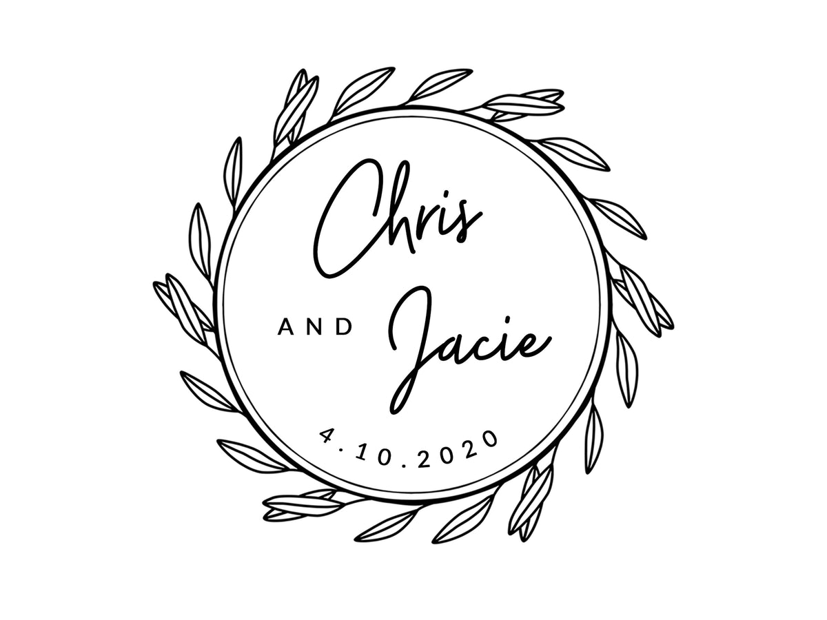 Names and Date Wreath Cutting Board