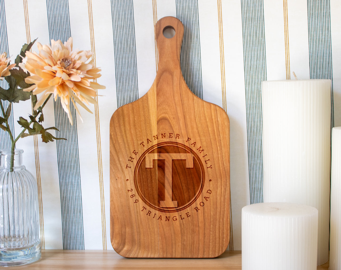 Rounded Monogram Cutting Board - 042