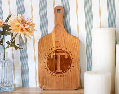 Rounded Monogram Cutting Board - 042