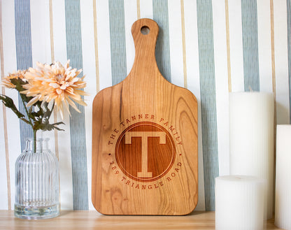 Rounded Monogram Cutting Board - 042