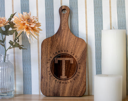 Rounded Monogram Cutting Board - 042