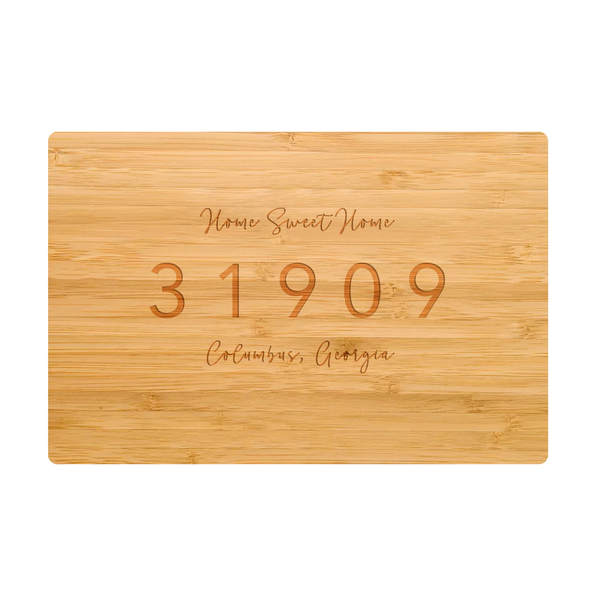 Home Sweet Home Zip Code Cutting Board