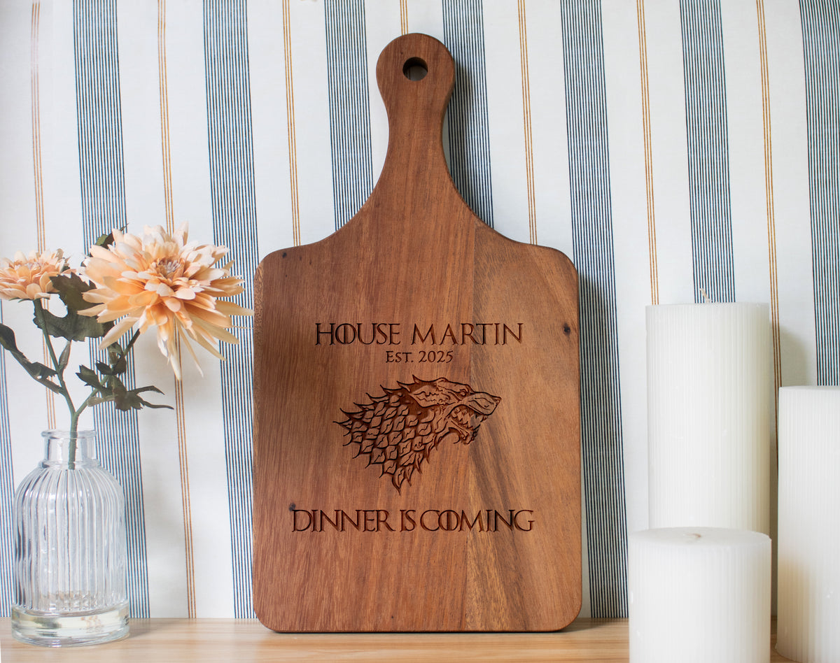 Dinner is Coming Cutting Board Personalized - 052