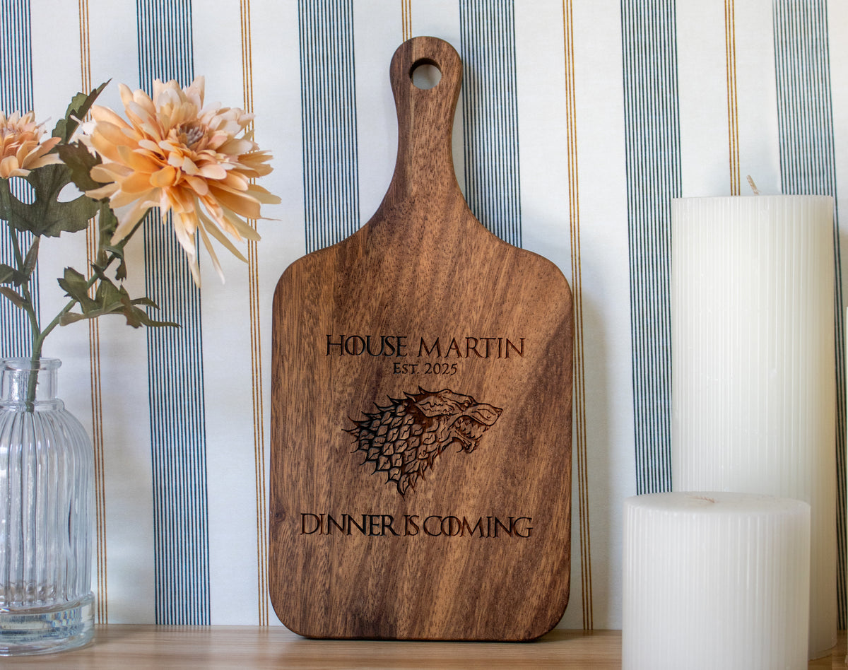 Dinner is Coming Cutting Board Personalized - 052