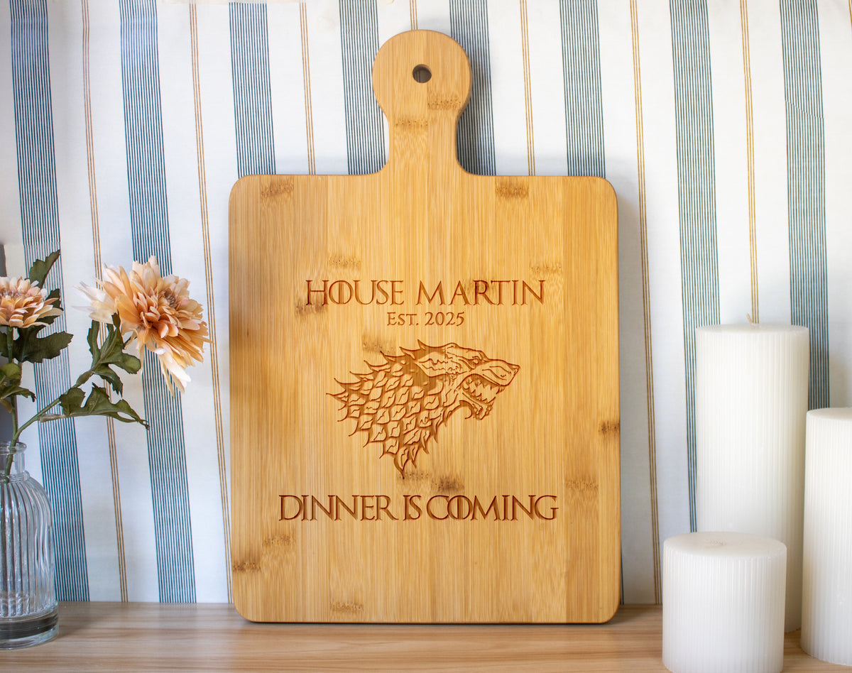 Dinner is Coming Cutting Board Personalized - 052