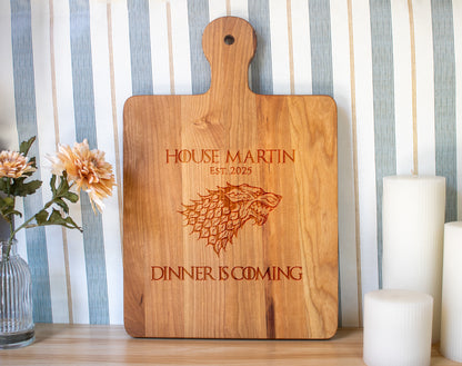 Dinner is Coming Cutting Board Personalized - 052