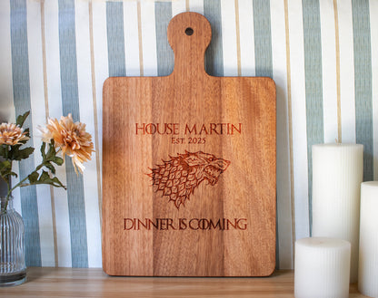 Dinner is Coming Cutting Board Personalized - 052