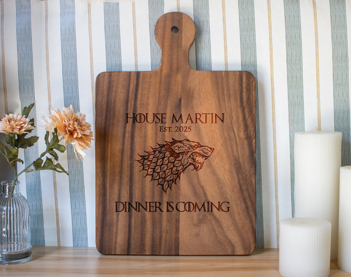 Dinner is Coming Cutting Board Personalized - 052