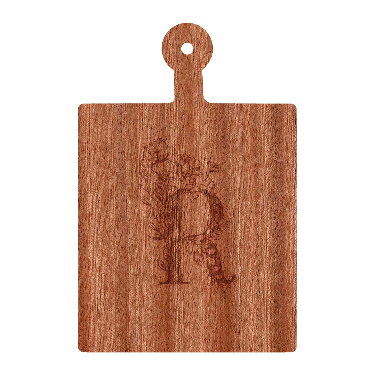 Floral Initial Cutting Board