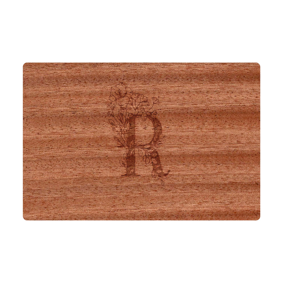 Floral Initial Cutting Board