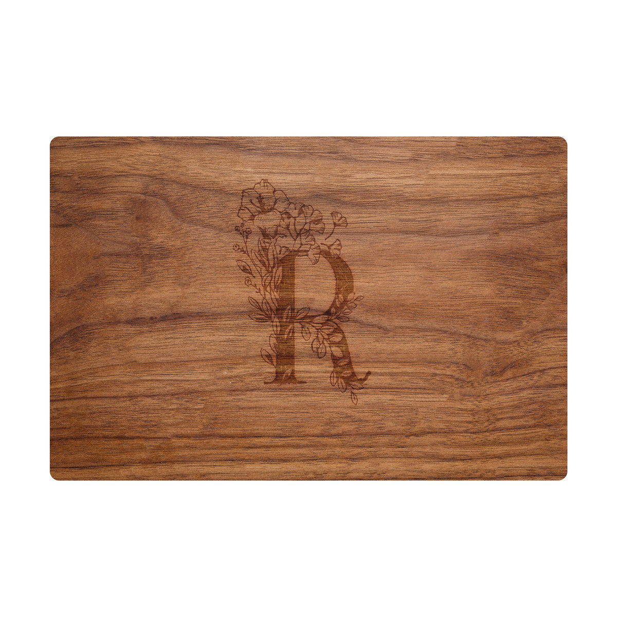 Floral Initial Cutting Board