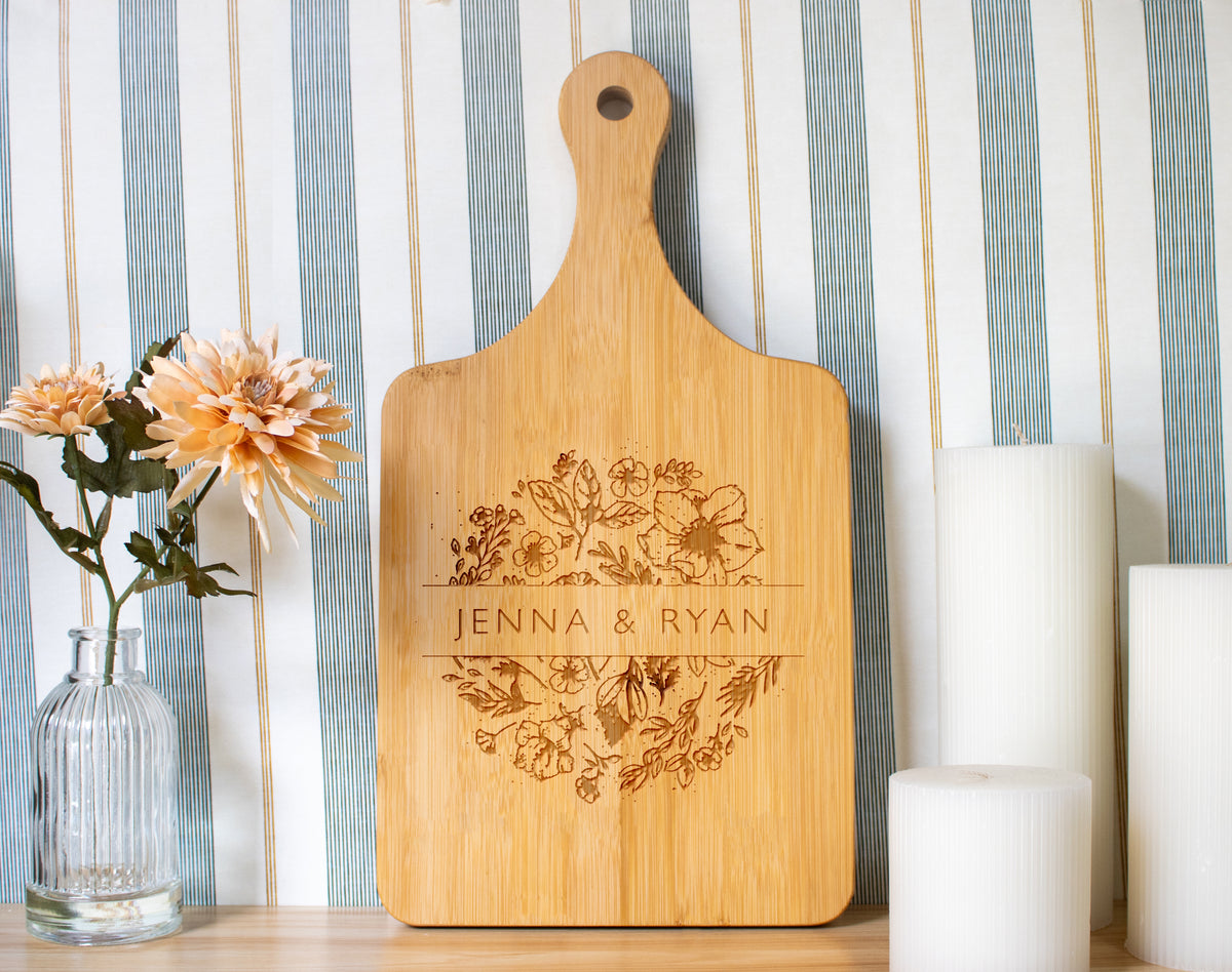Floral Names Cutting Board
