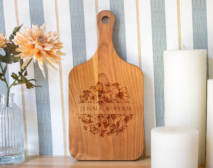 Florals with Names Cutting Board - 063