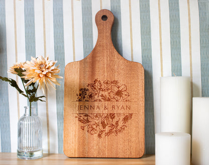 Florals with Names Cutting Board - 063