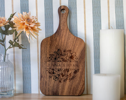 Florals with Names Cutting Board - 063