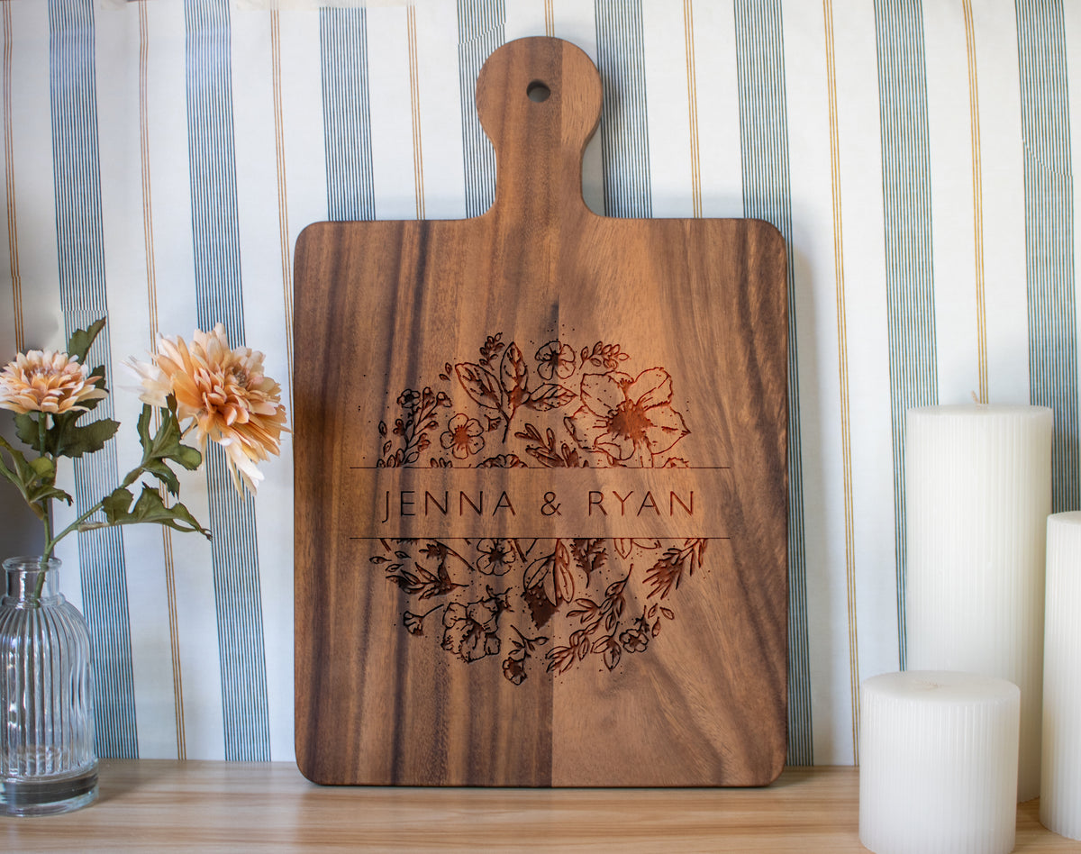 Floral Names Cutting Board