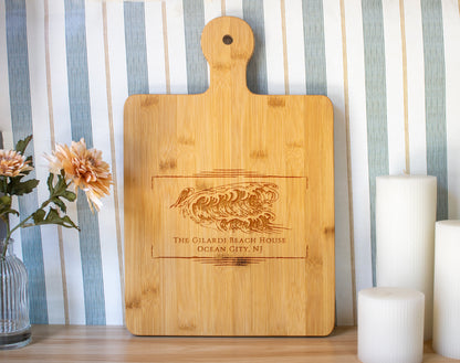 Beach Wave Personalized Cutting Board - 076