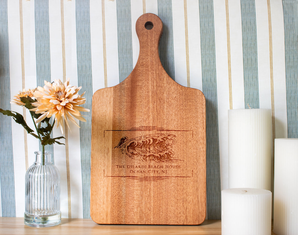 Beach Wave Personalized Cutting Board - 076