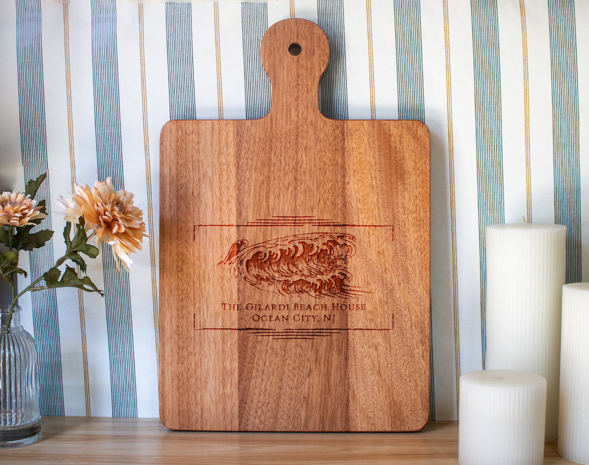 Beach Wave Personalized Cutting Board - 076