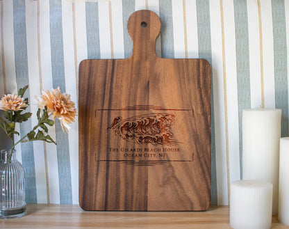 Beach Wave Personalized Cutting Board - 076