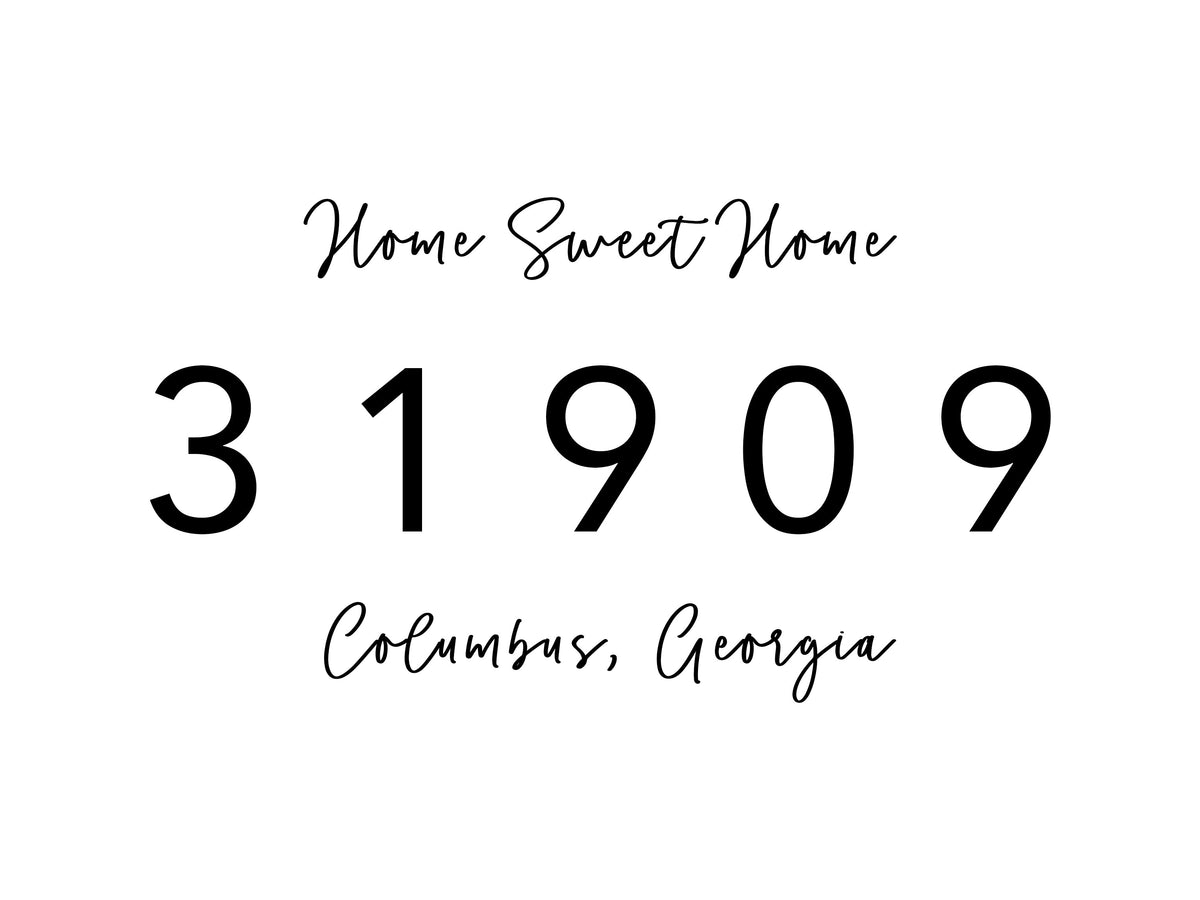 Home Sweet Home Zip Code Cutting Board