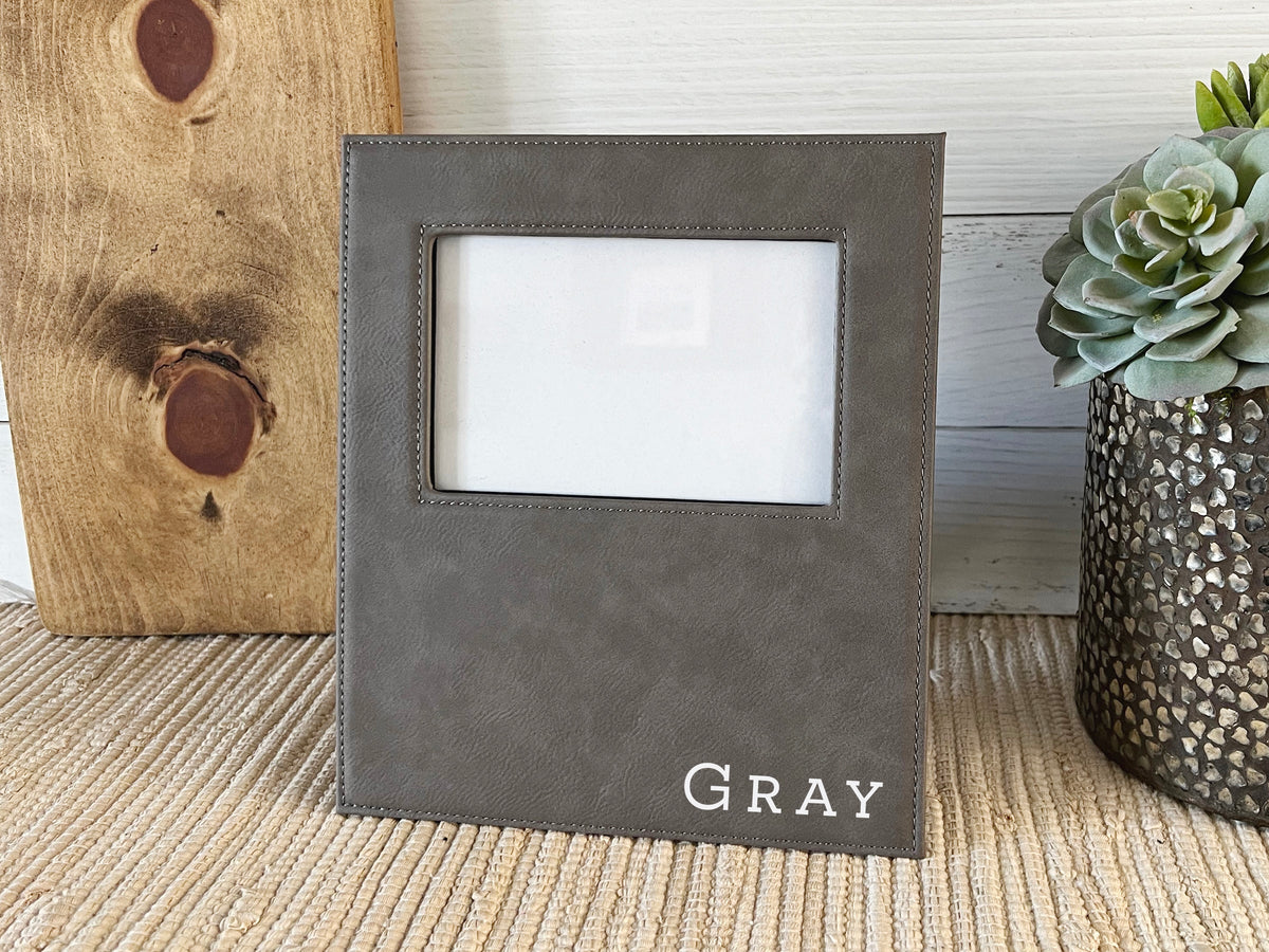 Custom Logo Leatherette Photo Frame