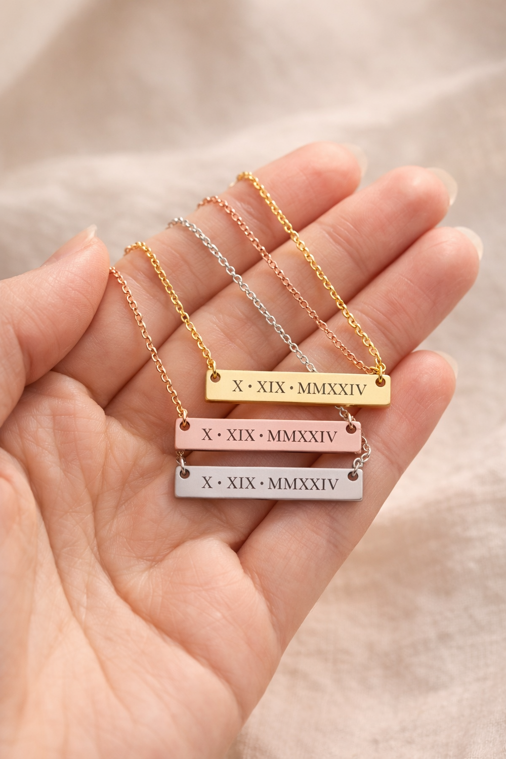Personalized Engraved Bar Necklace