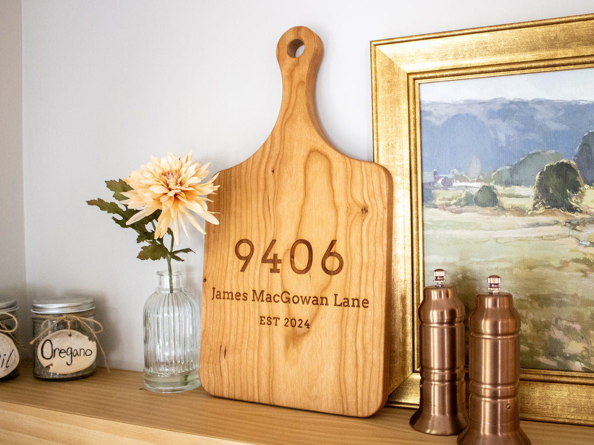 Street Address Cutting Board