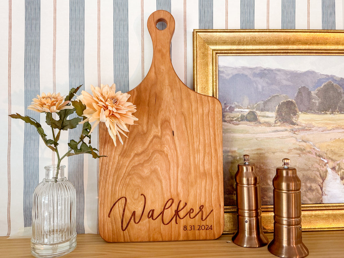 Classic Script Family Name Cutting Board