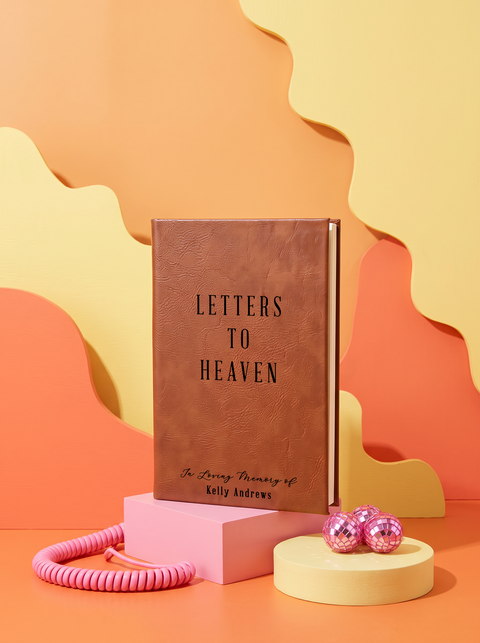 Personalized leatherette journal — J11 design in chestnut