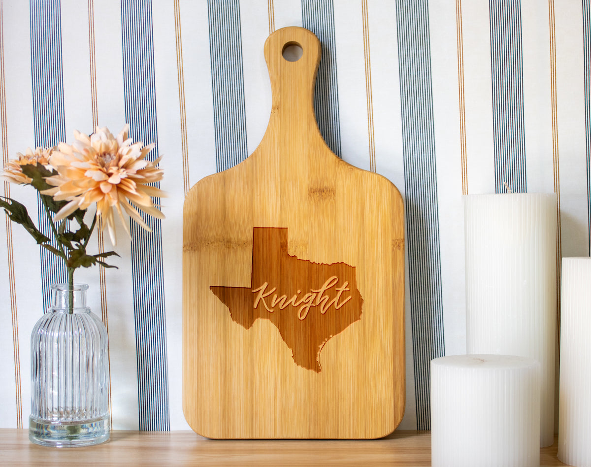 Personalized Texas Cutting Board