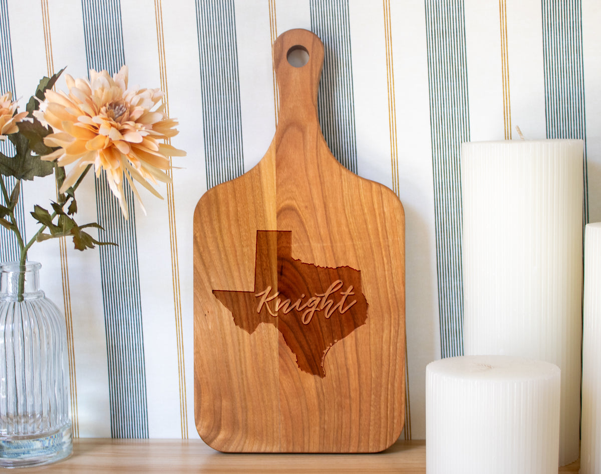 Personalized Texas Cutting Board