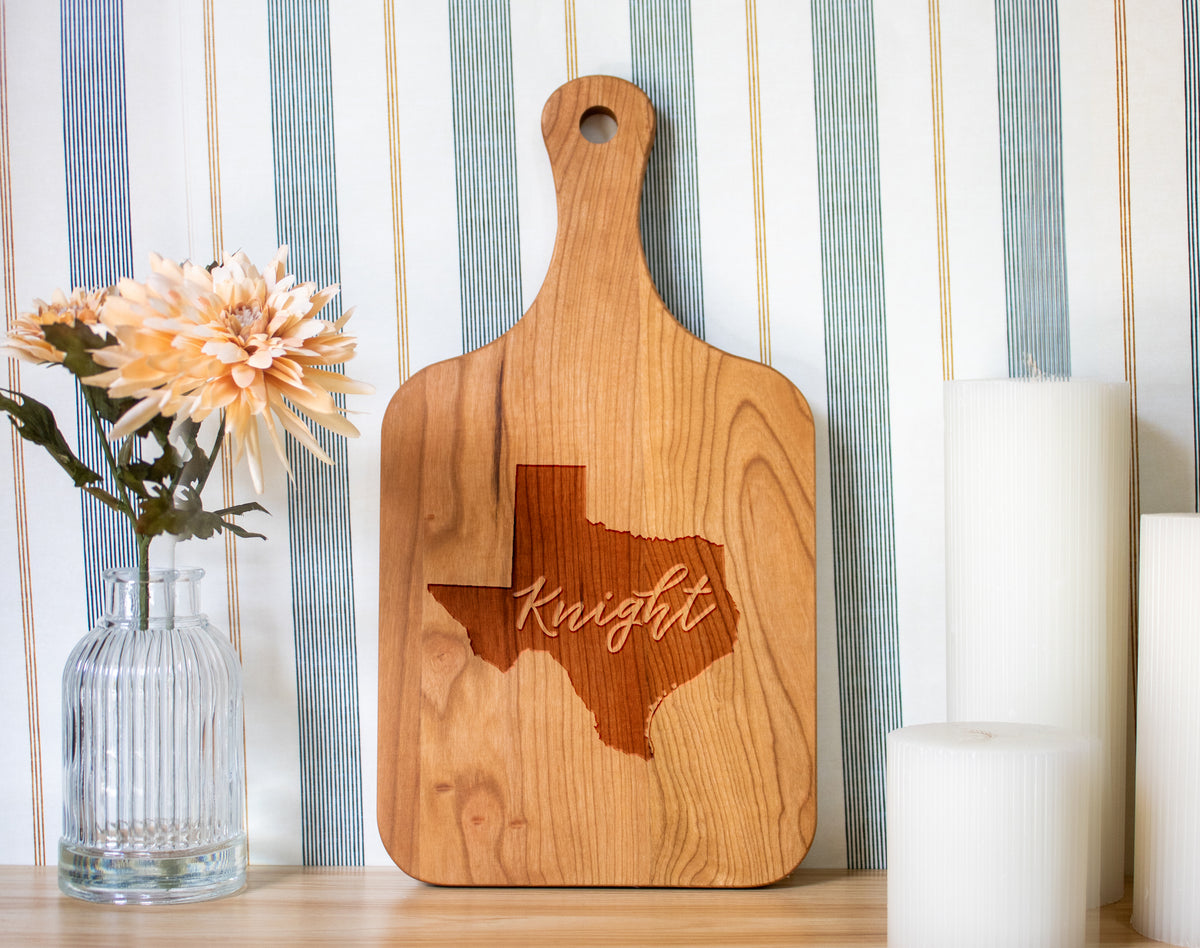 Personalized Texas Cutting Board