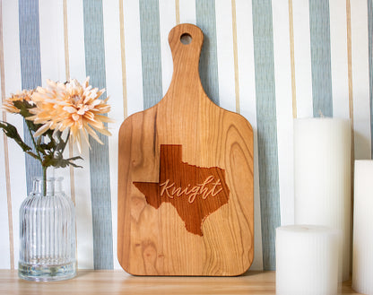 Personalized Texas Cutting Board