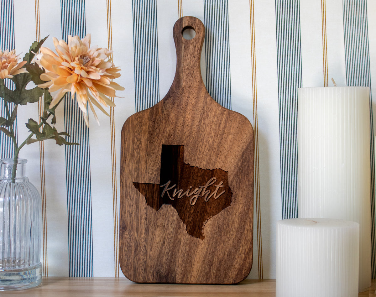 Personalized Texas Cutting Board