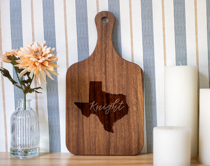 Personalized Texas Cutting Board