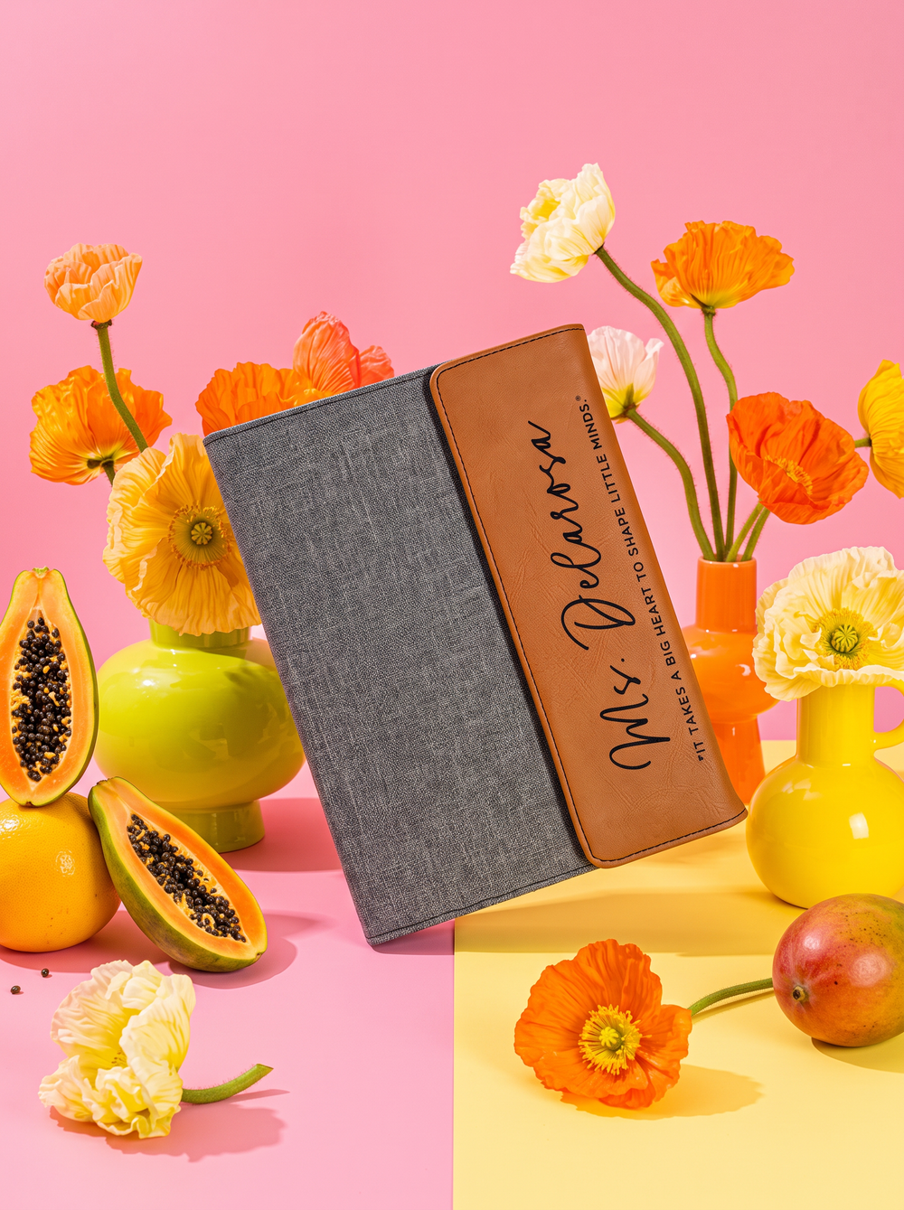 Personalized Portfolios in a colorful floral setting