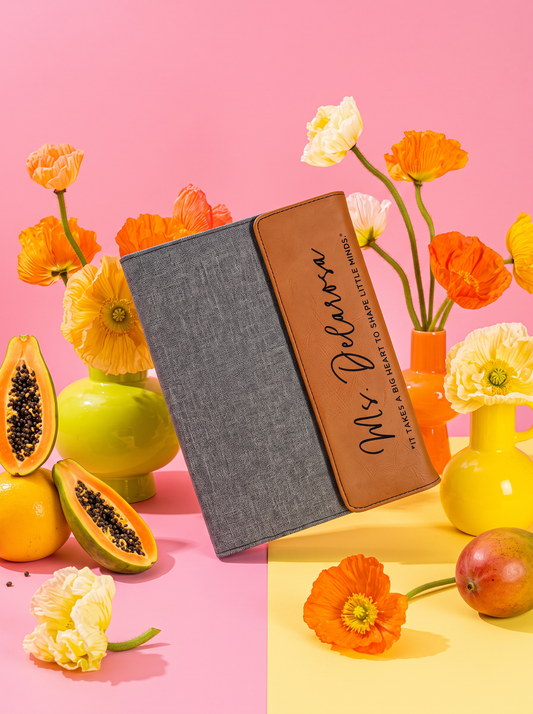 Personalized Portfolios in a colorful floral setting