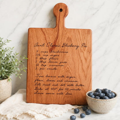 Handwritten Recipe Cutting Board
