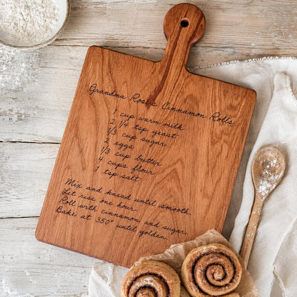 Handwritten Recipe Cutting Board
